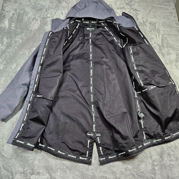 Baro Jacket Mens Small Gray The Brockton Waterproof Lightweight Rain Gorp Parka - Picture 11 of 15